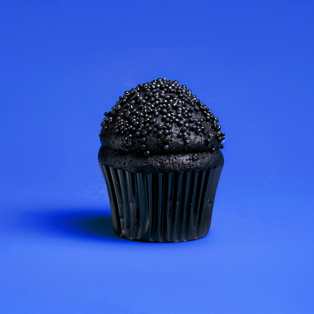 Black cupcake